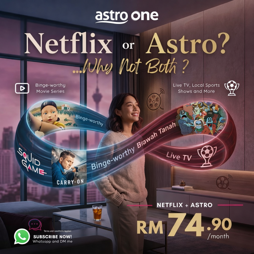 Get the Astro Package: Netflix & Live TV Bundle for RM74.90