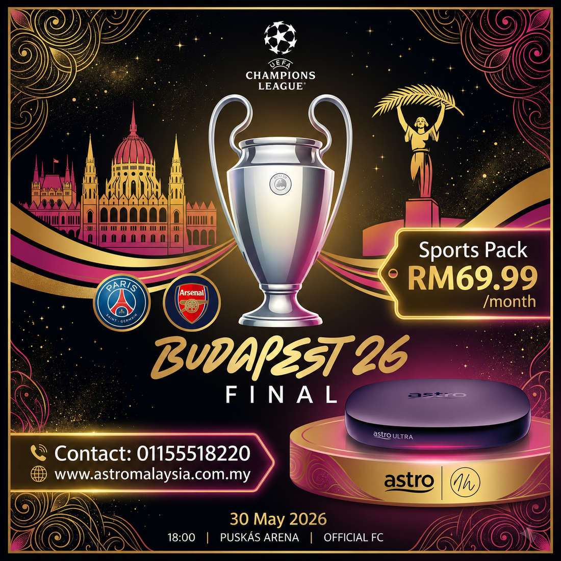 The Best Astro Package for Football Fans: Catch the Budapest 26 Final Live