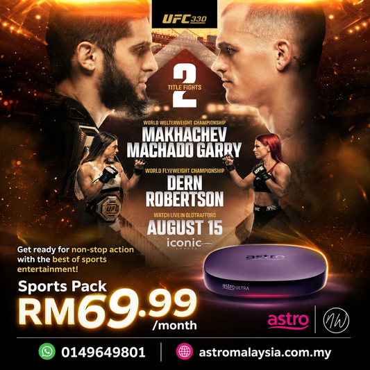 Stream UFC 330: Makhachev vs. Machado Garry with the Ultimate Astro Package