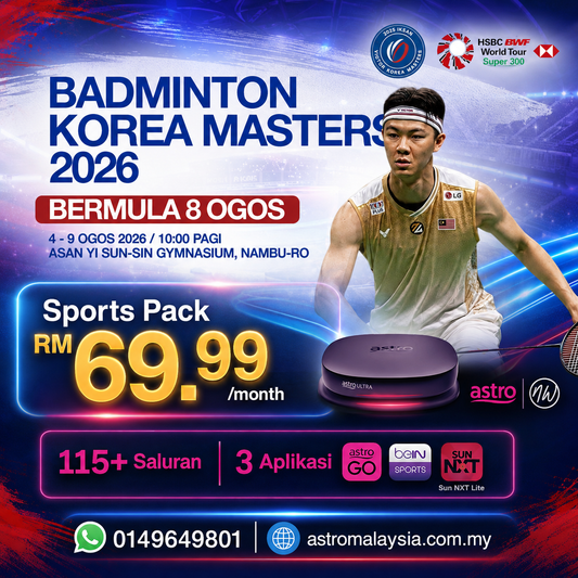 Upgrade to the Ultimate Astro Package for the Badminton 2026 Korea Masters