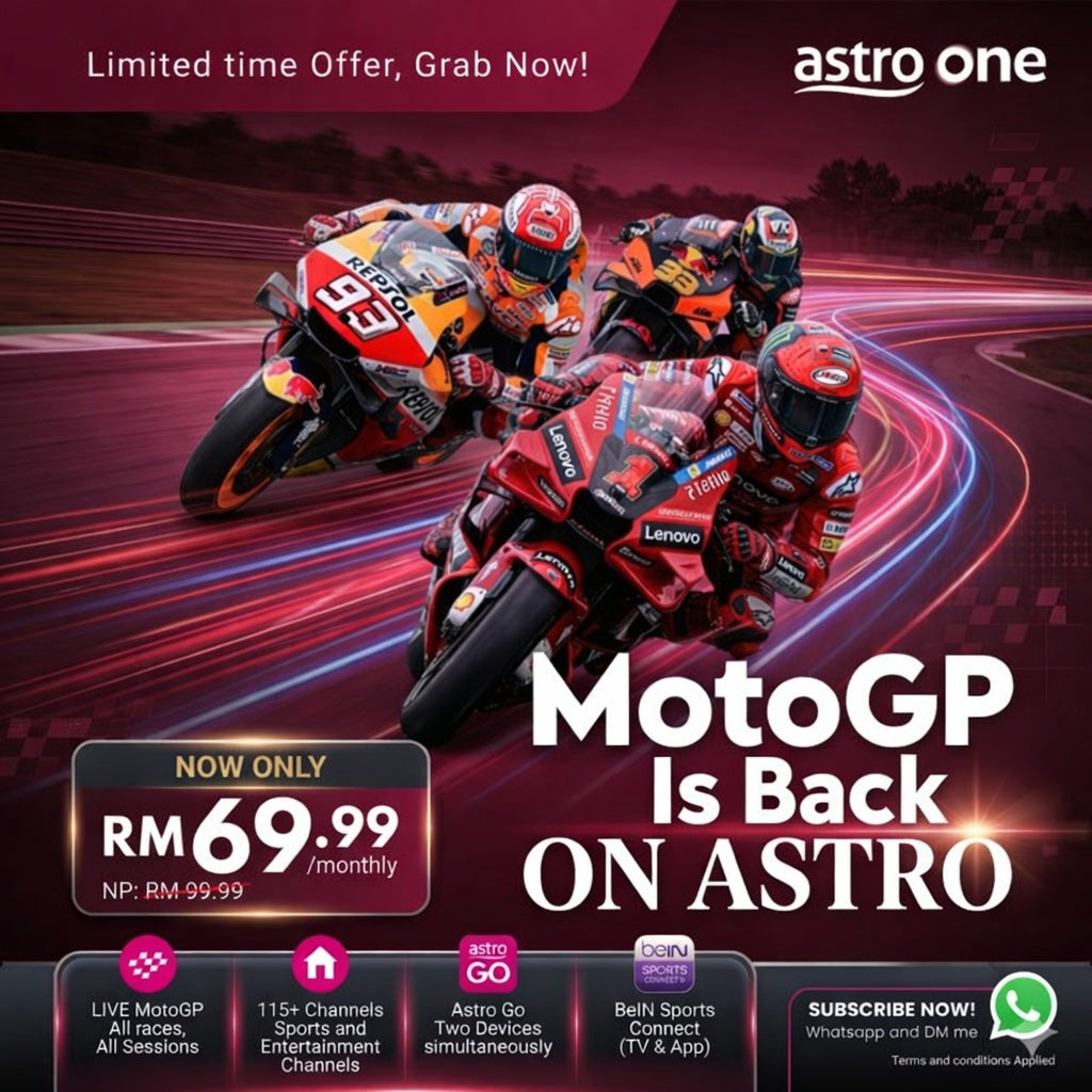 Stream MotoGP Live: The Ultimate Astro Package Deal at RM69.99