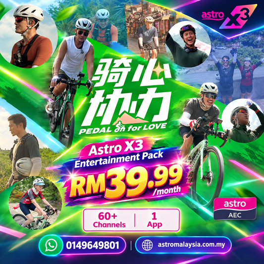 Experience Premium TV with Astro X3: Catch Pedal on for Love & 60+ Channels