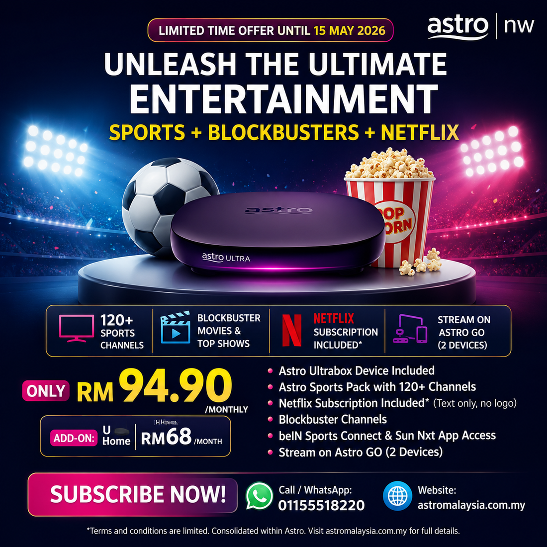 Unleash Total Entertainment: The Ultimate Astro Package for Sports & Movies